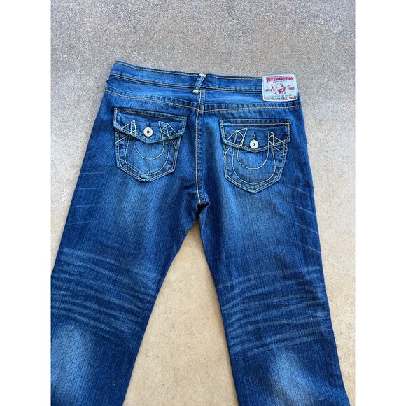 Vintage True Religion Men's Y2K Baggy Denim Jeans Size 38 - Picture 6 of 6